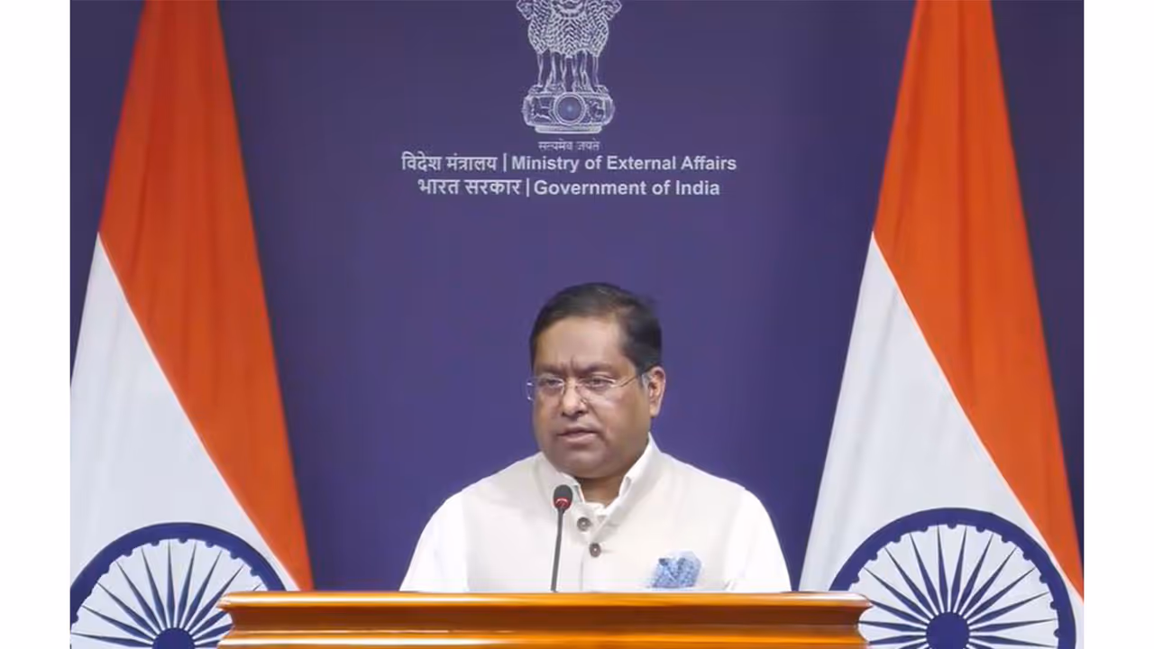 Ministry of External Affairs (MEA) spokesperson Randhir Jaiswal (Photo/YouTube/MEA) Ministry of External Affairs (MEA) spokesperson Randhir Jaiswal (Photo/YouTube/MEA)