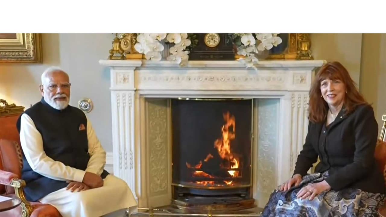 Prime Minister Narendra Modi held a bilateral meeting with the Governor of Victoria, Margaret Gardner AC, at the Government House in Melbourne (Photo/YouTube/NarendraModi) Prime Minister Narendra Modi held a bilateral meeting with the Governor of Victoria, Margaret Gardner AC, at the Government House in Melbourne (Photo/YouTube/NarendraModi)