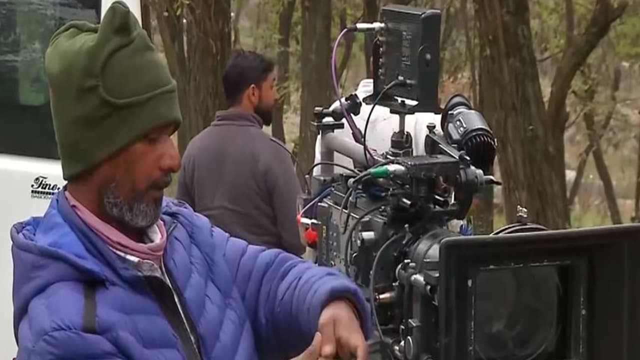 Tollywood film being shot in Srinagar (Image source/ANI) 