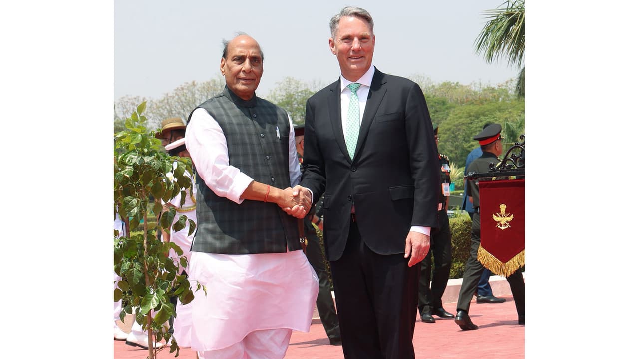 Defence Minister Rajnath Singh and his Australian counterpart Richard Marles (Photo/X@rajnathsingh) Defence Minister Rajnath Singh and his Australian counterpart Richard Marles (Photo/X@rajnathsingh)
