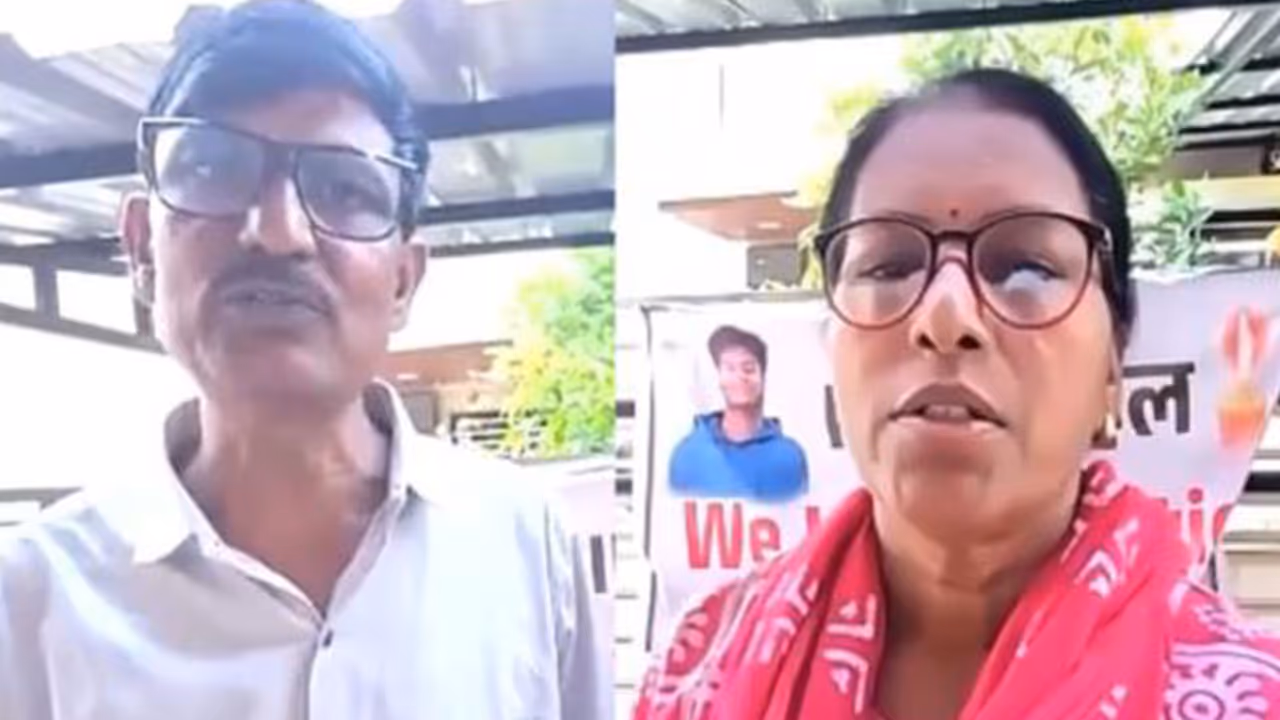 Uncle and aunt of deceased IIT Bombay student Sahil Ravindra Wakode (Photo/ANI) Uncle and aunt of deceased IIT Bombay student Sahil Ravindra Wakode (Photo/ANI)