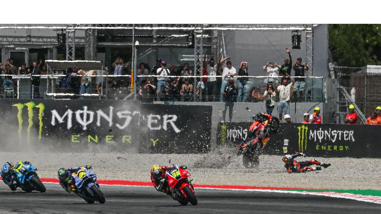 Fabio Di Giannantonio in the Catalan GP. (Photo: MotoGP/Eurosport) Fabio Di Giannantonio in the Catalan GP. (Photo: MotoGP/Eurosport)