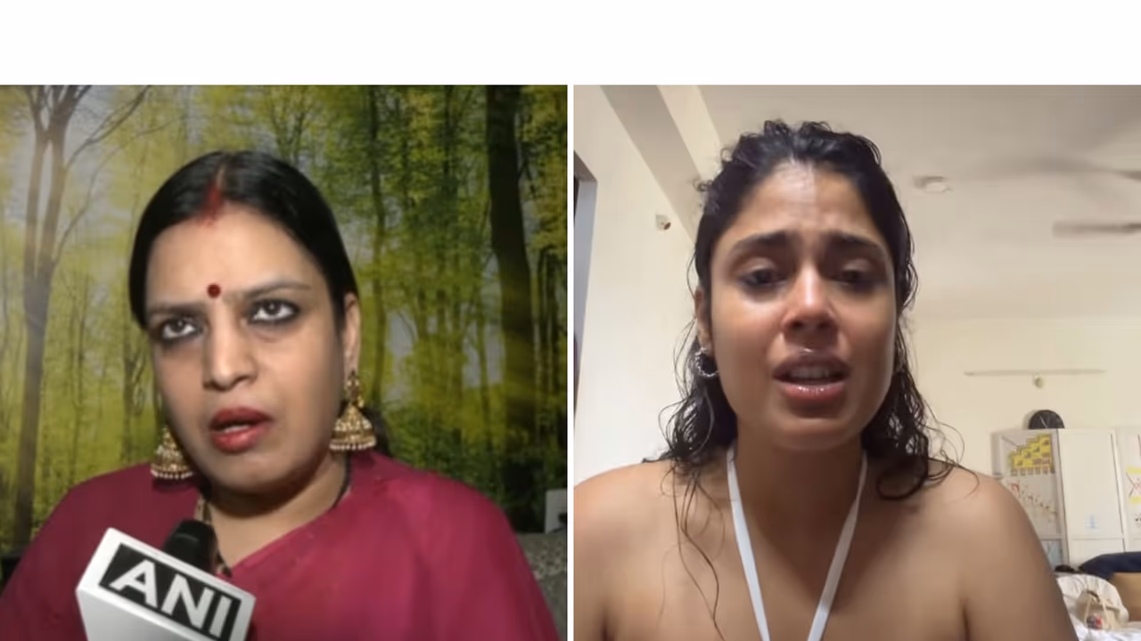 VHRP National Mahila President Yamuna Pathak (L) Faria Abdullah (R) (Photos/ANI/@instagram/@fariaabdullah) VHRP National Mahila President Yamuna Pathak (L) Faria Abdullah (R) (Photos/ANI/@instagram/@fariaabdullah)