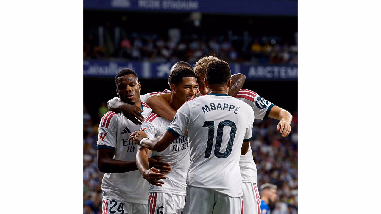 Real Madrid team celebrating. (Photo: @realmadrid X) Real Madrid team celebrating. (Photo: @realmadrid X)
