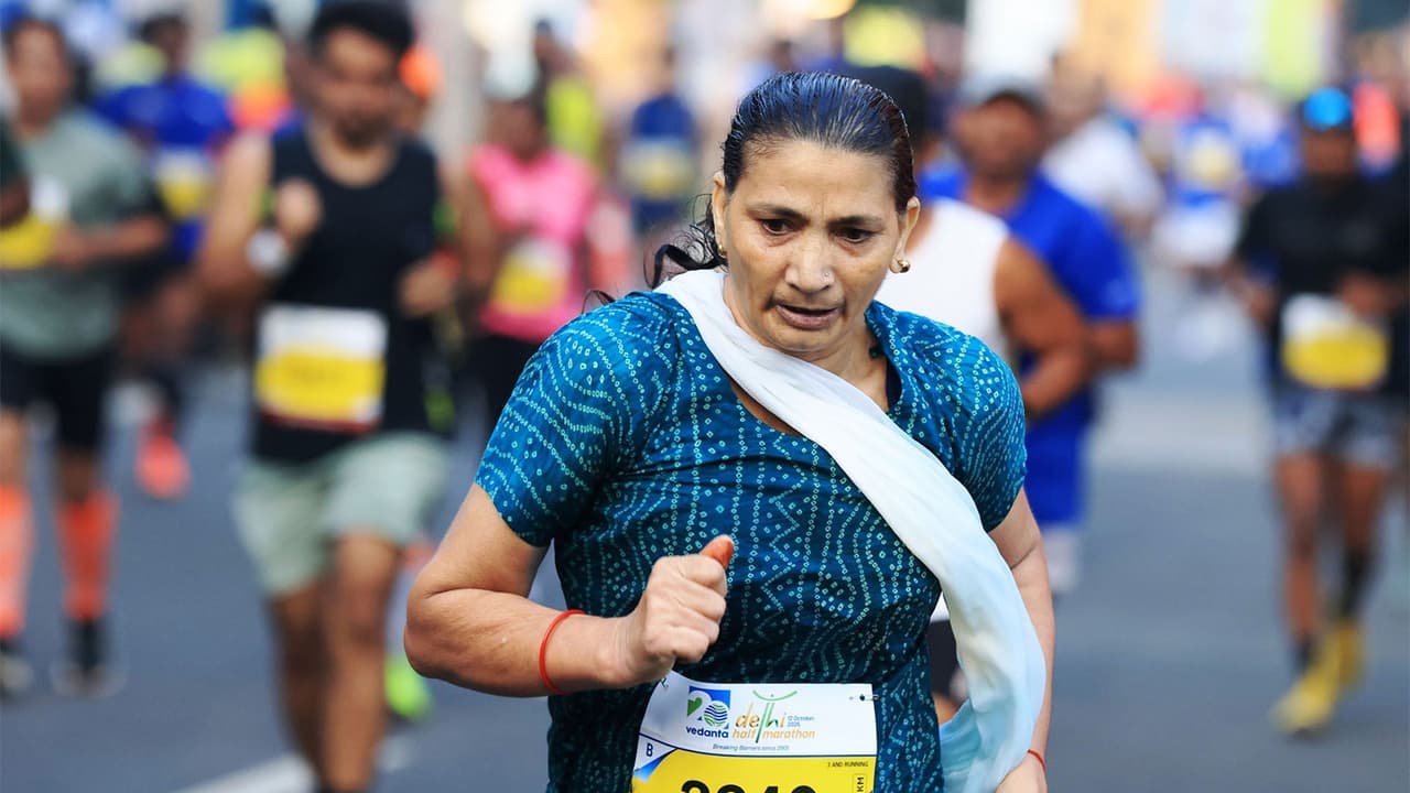 Rohtak Runner Bimla Banwala. (Photo/Delhi Half Marathon) Rohtak Runner Bimla Banwala. (Photo/Delhi Half Marathon)