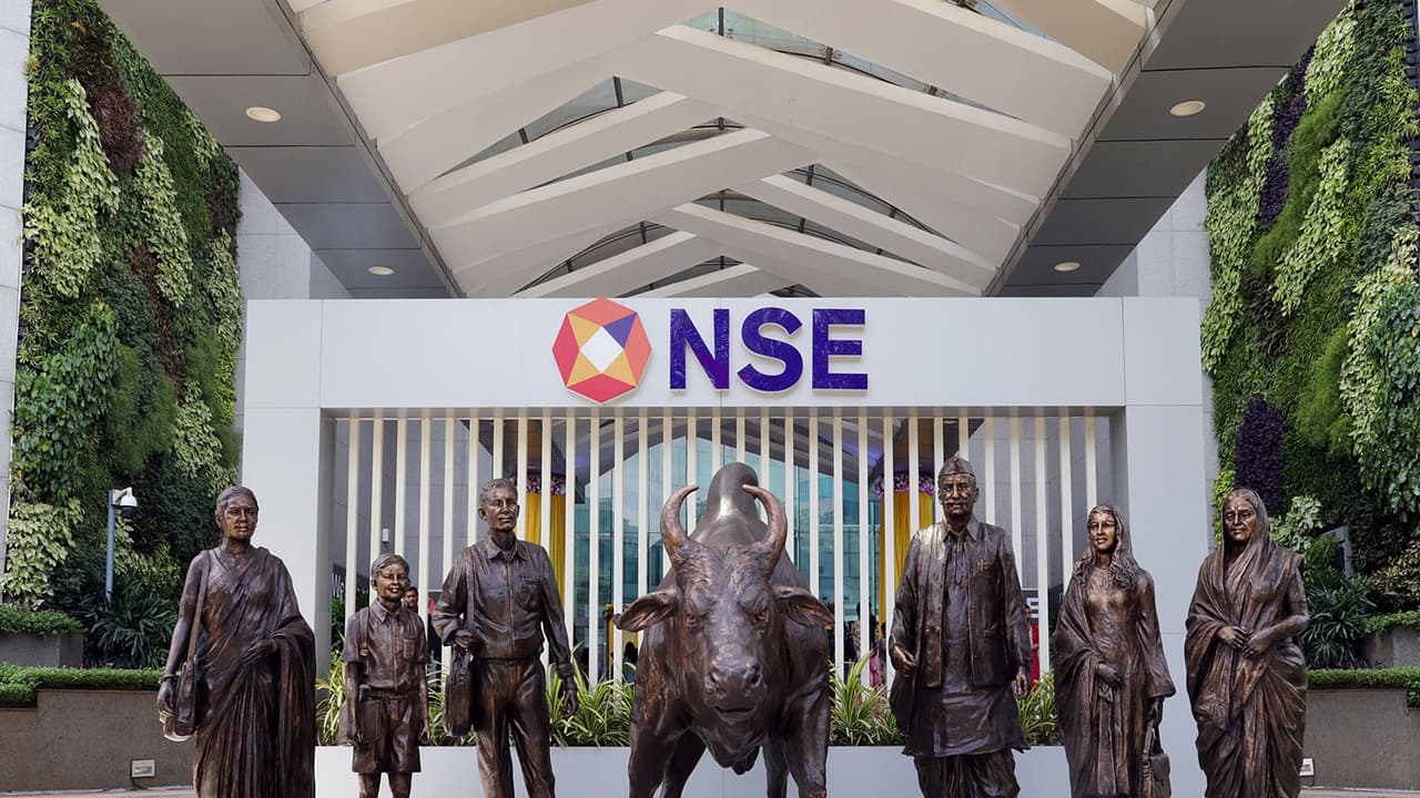 A view of the newly renovated NSE atrium bull (File Photo/ANI) A view of the newly renovated NSE atrium bull (File Photo/ANI)