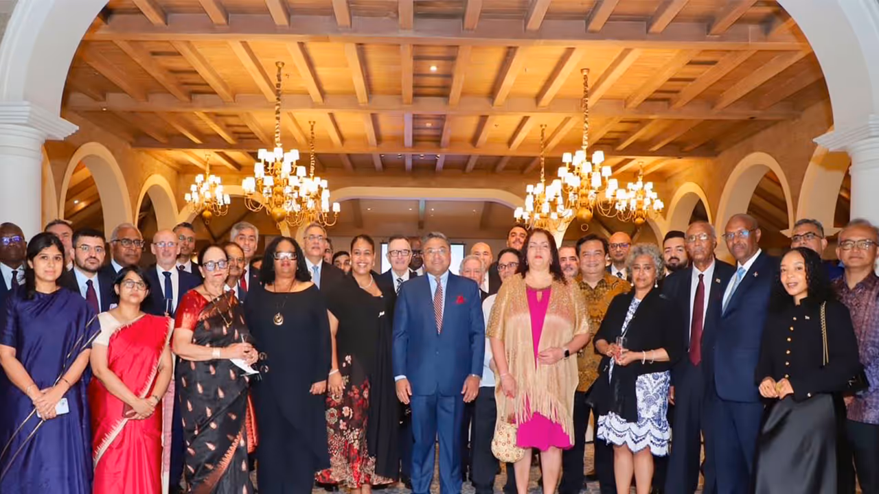 MEA Secretary (West) Sibi George hosts a welcome dinner for a delegation of United Nations Permanent Representatives on a week long familiarisation visit to India, sharing New Delhi's perspectives on multilateralism and the UN. (Photo: X/@MEAIndia) MEA Secretary (West) Sibi George hosts a welcome dinner for a delegation of United Nations Permanent Representatives on a week long familiarisation visit to India, sharing New Delhi's perspectives on multilateralism and the UN. (Photo: X/@MEAIndia)