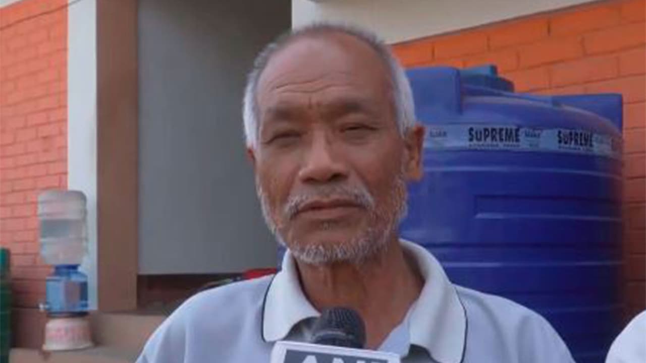 Oinam Babuton, grandfather of the two children killed in Manipur (Photo/ANI) Oinam Babuton, grandfather of the two children killed in Manipur (Photo/ANI)
