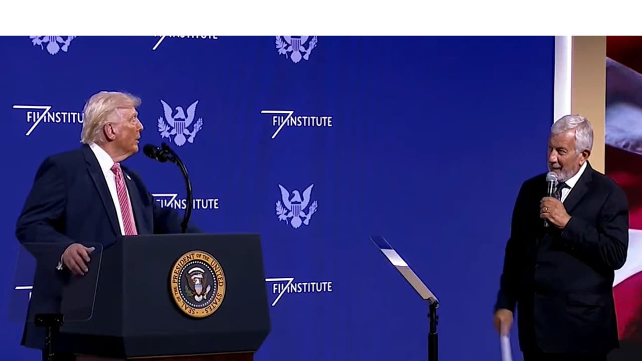 US President Donald Trump addressing a question in Florida (Photo/Youtube/@WhiteHouse) US President Donald Trump addressing a question in Florida (Photo/Youtube/@WhiteHouse)