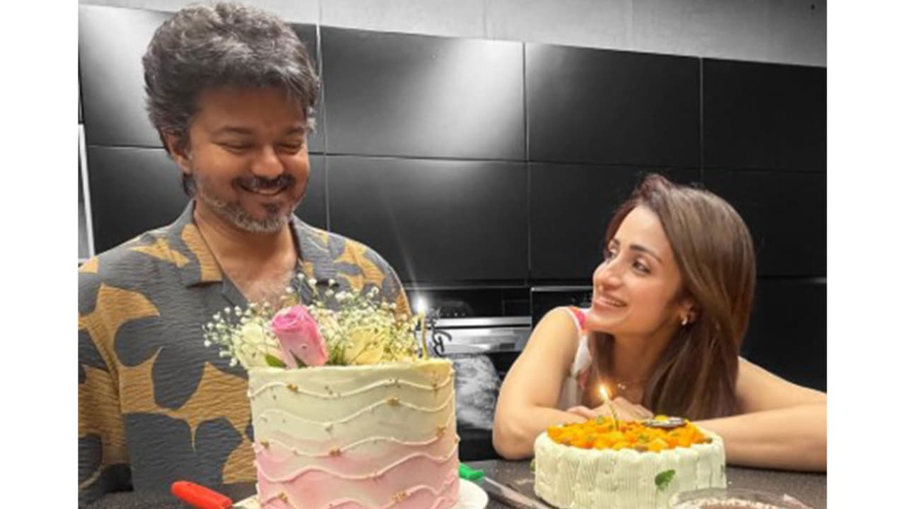 Actor Trisha with TN CM Vijay (Image source:Trisha's Instagram) Actor Trisha with TN CM Vijay (Image source:Trisha's Instagram)