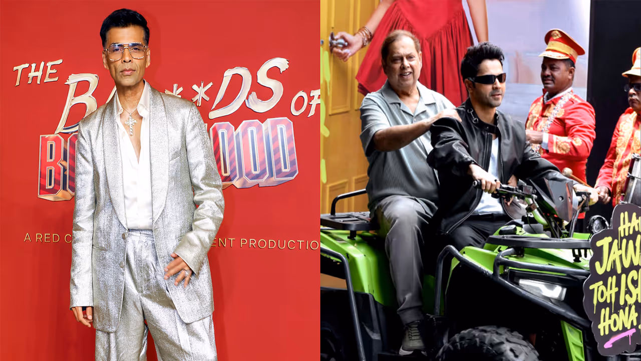 Karan Johar, David Dhawan, Varun Dhawan (Photo/ANI) Karan Johar, David Dhawan, Varun Dhawan (Photo/ANI)