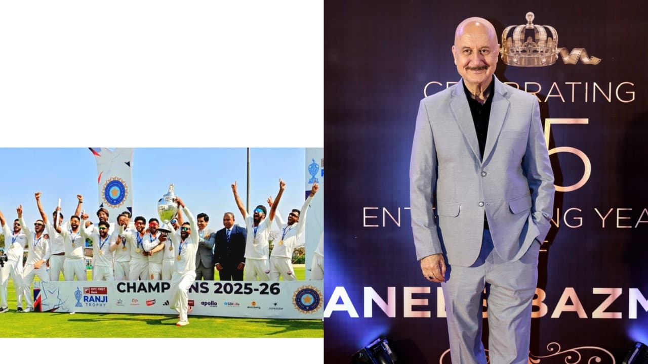 Anupam Kher congratulates J K cricket team (Photo/ANI/X@narendramodi) Anupam Kher congratulates J K cricket team (Photo/ANI/X@narendramodi)