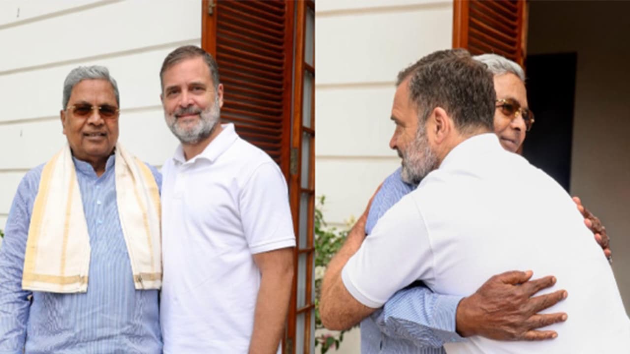 Siddaramaiah meets Rahul Gandhi (Photo/AICC) Siddaramaiah meets Rahul Gandhi (Photo/AICC)