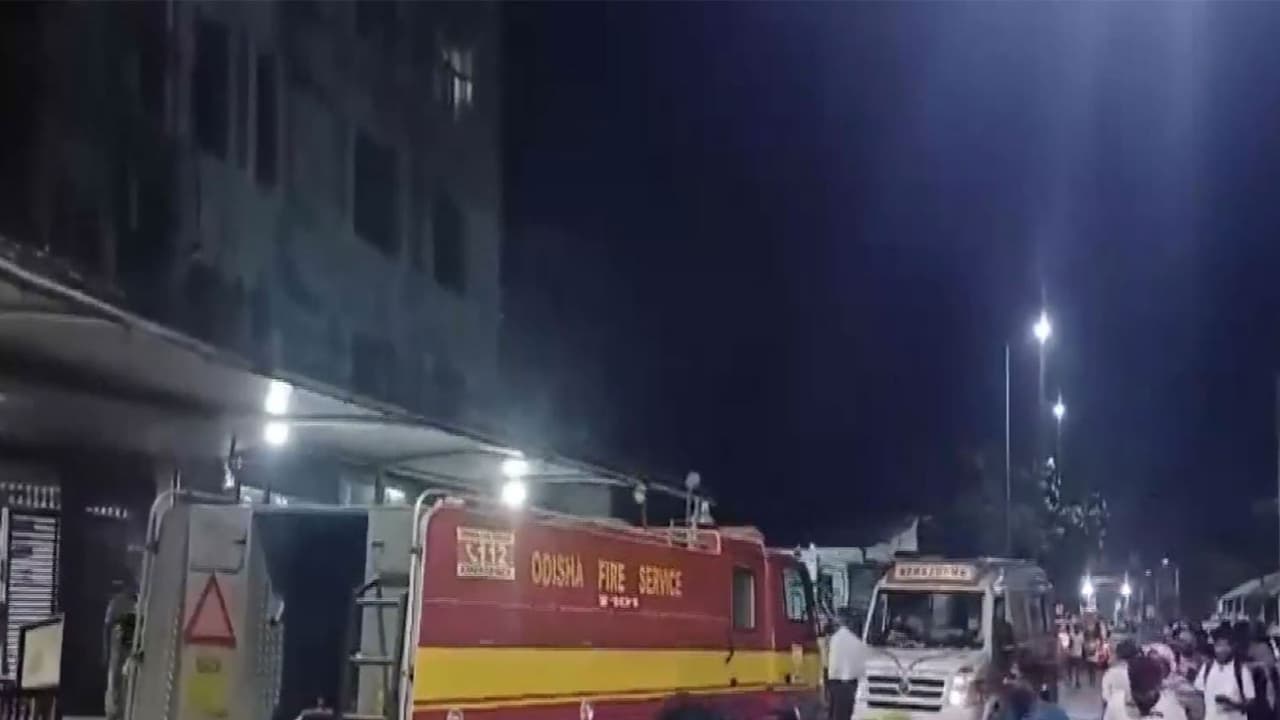 Fire tenders outside SCB hospital Cuttack (Photo/ANI) Fire tenders outside SCB hospital Cuttack (Photo/ANI)