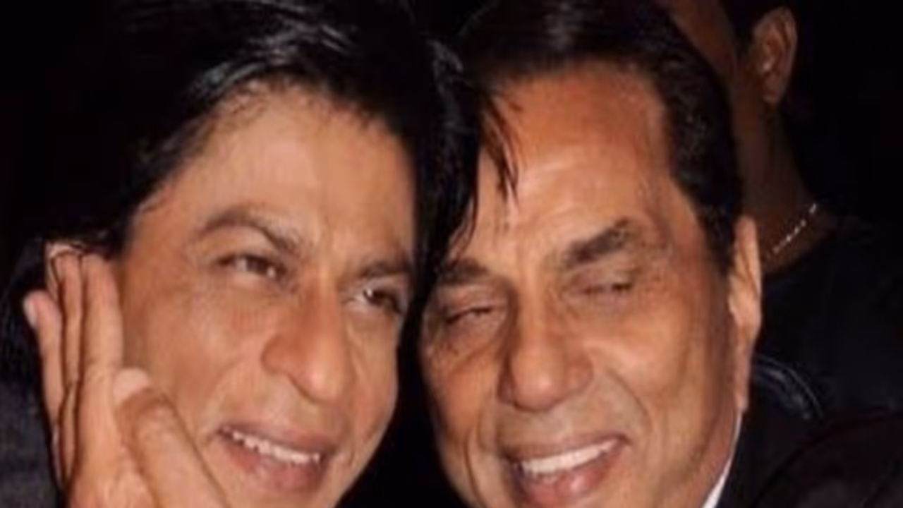 Shah Rukh Khan, Dharmendra (Image source: X/ @iamsrk)