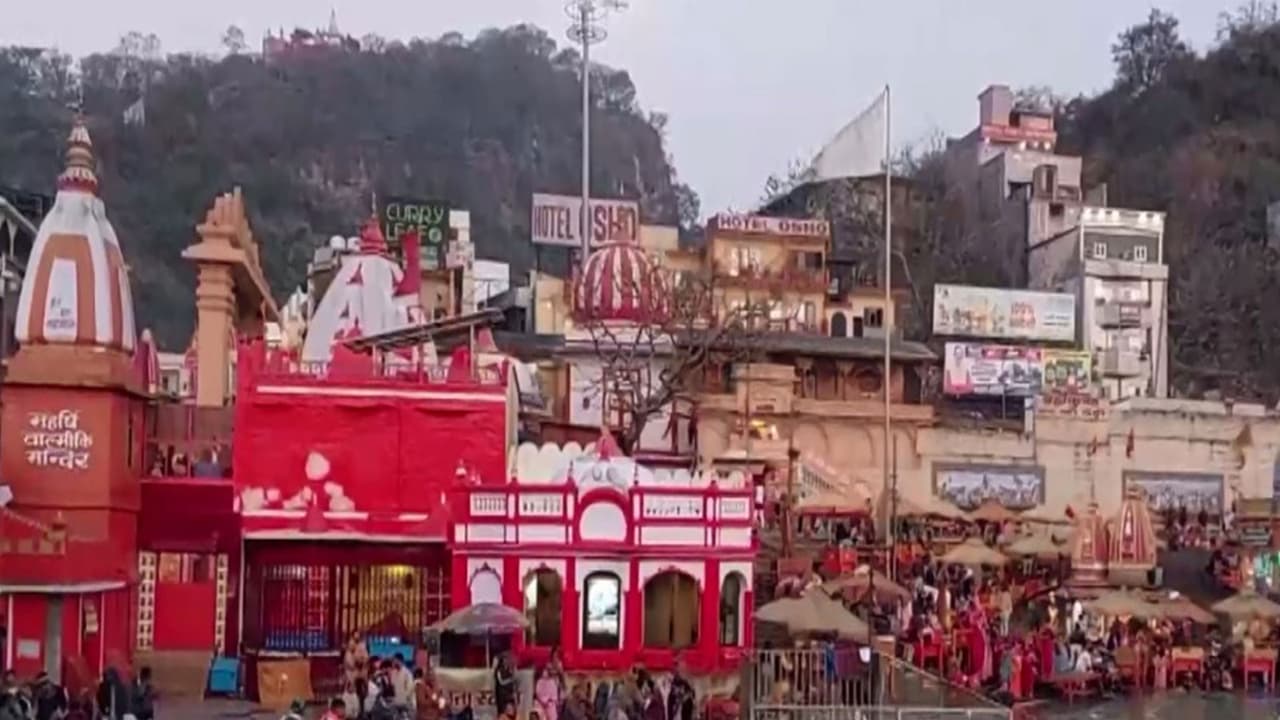 Visual from Ganga ghat in Haridwar (Photo: ANI) Visual from Ganga ghat in Haridwar (Photo: ANI)