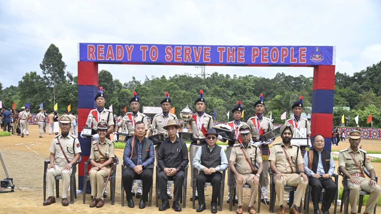 Mizoram CM attends passing out parade of 275 police recruits (Photo/ANI) Mizoram CM attends passing out parade of 275 police recruits (Photo/ANI)