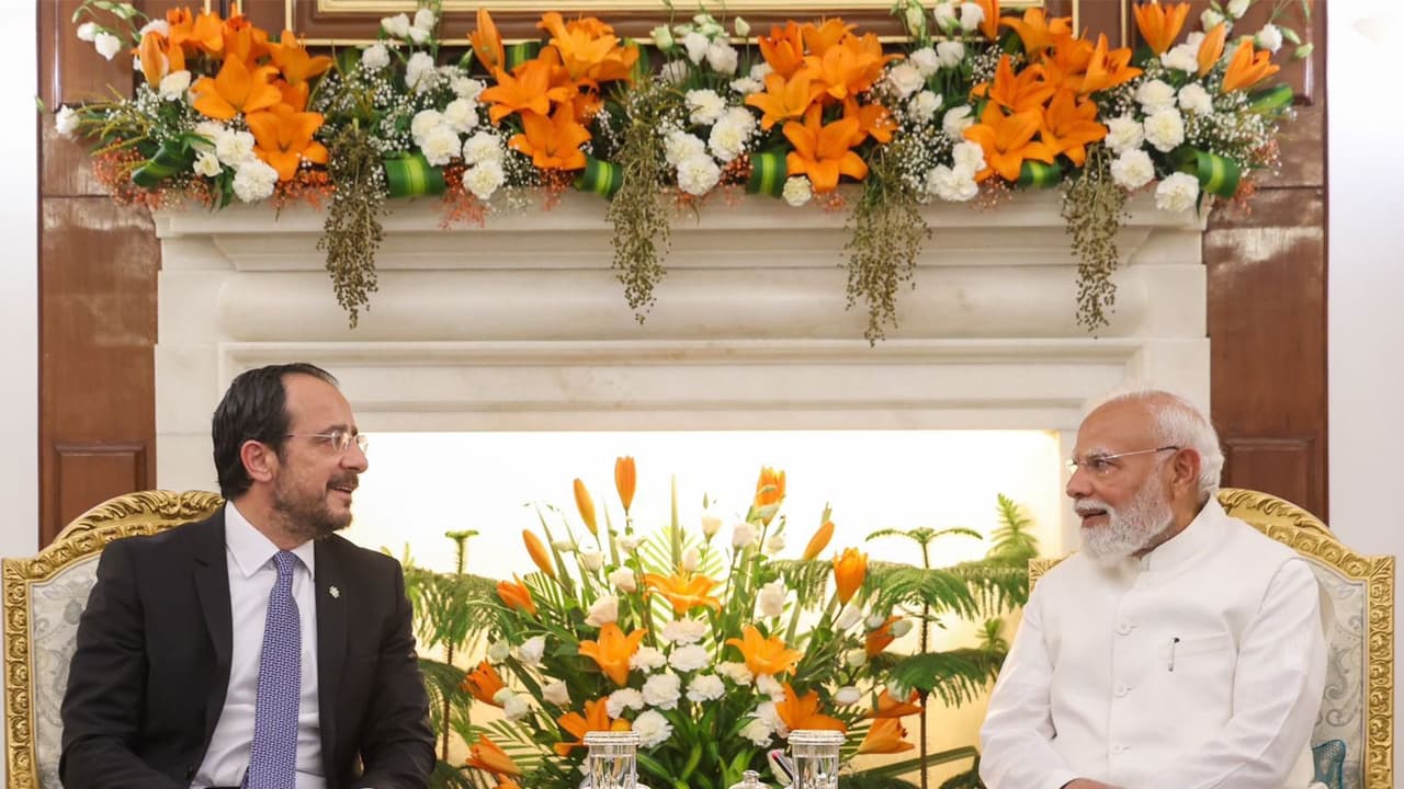 Cyprus President Nikos Christodoulides and Prime Minister Narendra Modi (Photo/X@narendramodi) Cyprus President Nikos Christodoulides and Prime Minister Narendra Modi (Photo/X@narendramodi)