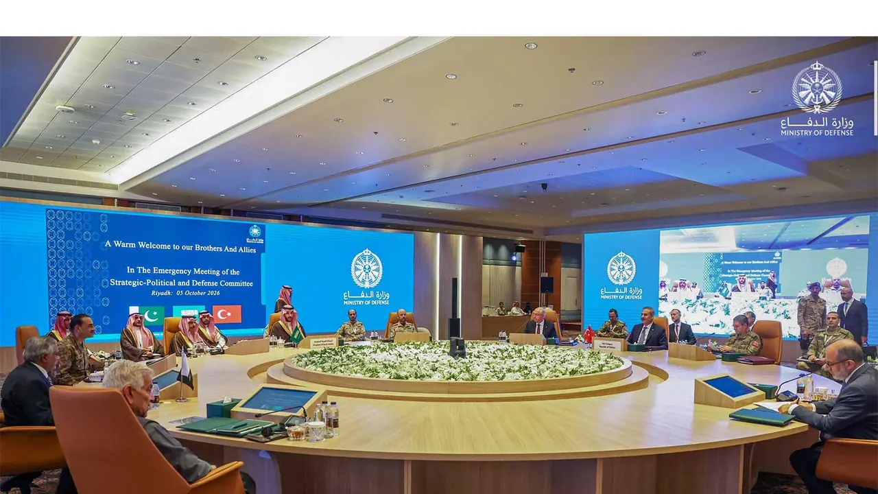 The emergency meeting of the Strategic Political and Defense Committee of the Mecca Defense Alliance (Photo/X@modgovksa) The emergency meeting of the Strategic Political and Defense Committee of the Mecca Defense Alliance (Photo/X@modgovksa)
