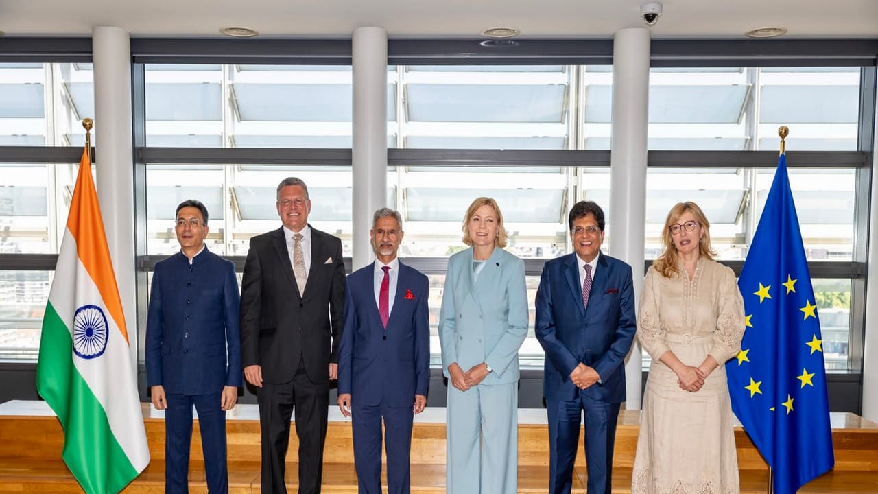 The third meeting of the India European Union Trade and Technology Council (TTC) (Photo/X@DrSJaishankar) The third meeting of the India European Union Trade and Technology Council (TTC) (Photo/X@DrSJaishankar)