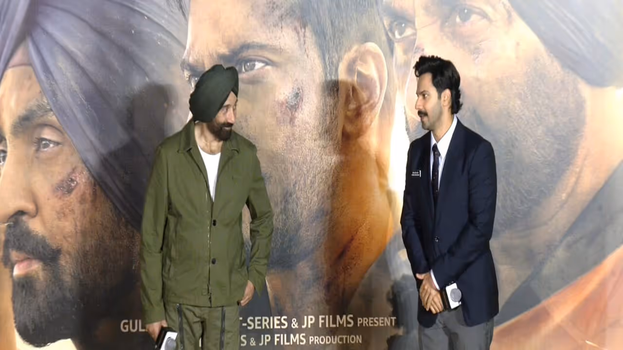 Sunny Deol and Varun Dhawan (Photo/ANI) Sunny Deol and Varun Dhawan (Photo/ANI)