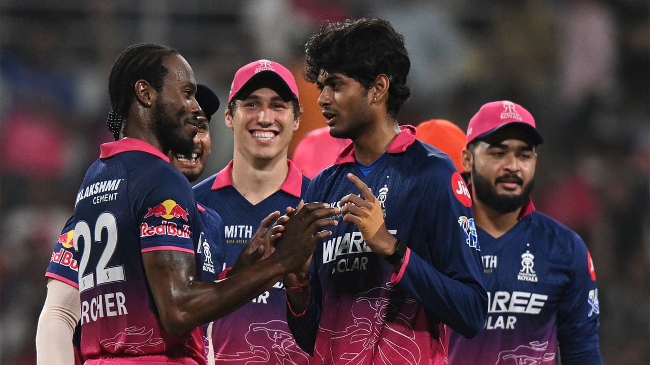 Rajasthan Royals team celebrating a wicket. (Photo: ANI) Rajasthan Royals team celebrating a wicket. (Photo: ANI)