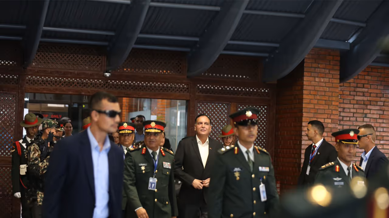 Army Chief General Dhiraj Seth arrives in Nepal (Photo/ANI) Army Chief General Dhiraj Seth arrives in Nepal (Photo/ANI)