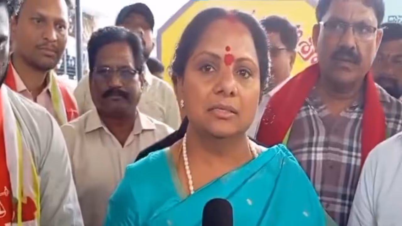 Telangana Jagruthi chief K Kavitha (Photo: ANI) Telangana Jagruthi chief K Kavitha (Photo: ANI)