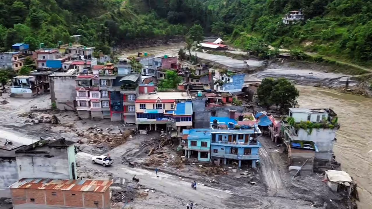 A drone view of the devastation in the Nepal due to flood (File Photo/ANI) A drone view of the devastation in the Nepal due to flood (File Photo/ANI)