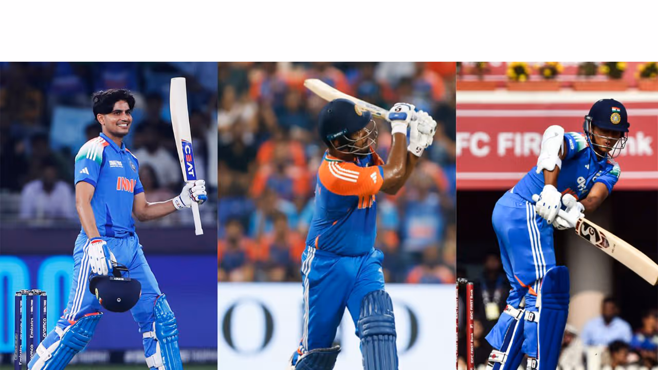 Shubman Gill, Sanju Samson and Yashasvi Jaiswal. (Photo/ANI) Shubman Gill, Sanju Samson and Yashasvi Jaiswal. (Photo/ANI)