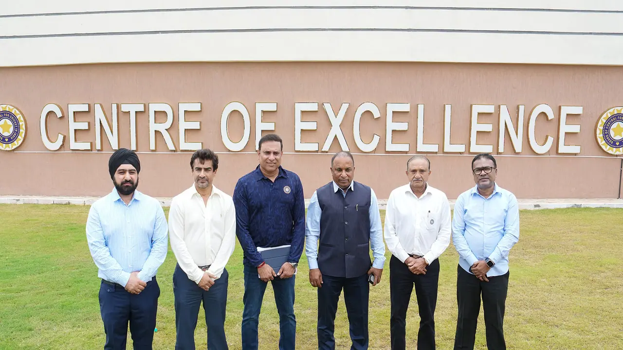BCCI officials outside the Centre of Excellence in Bengaluru. (Photo: X/ @BCCI) BCCI officials outside the Centre of Excellence in Bengaluru. (Photo: X/ @BCCI)