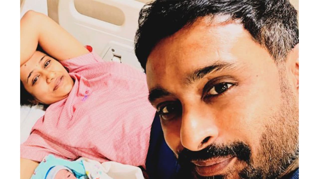 Ambati Rayudu, his wife with their newborn (Image source: Ambati's Instagram) Ambati Rayudu, his wife with their newborn (Image source: Ambati's Instagram)