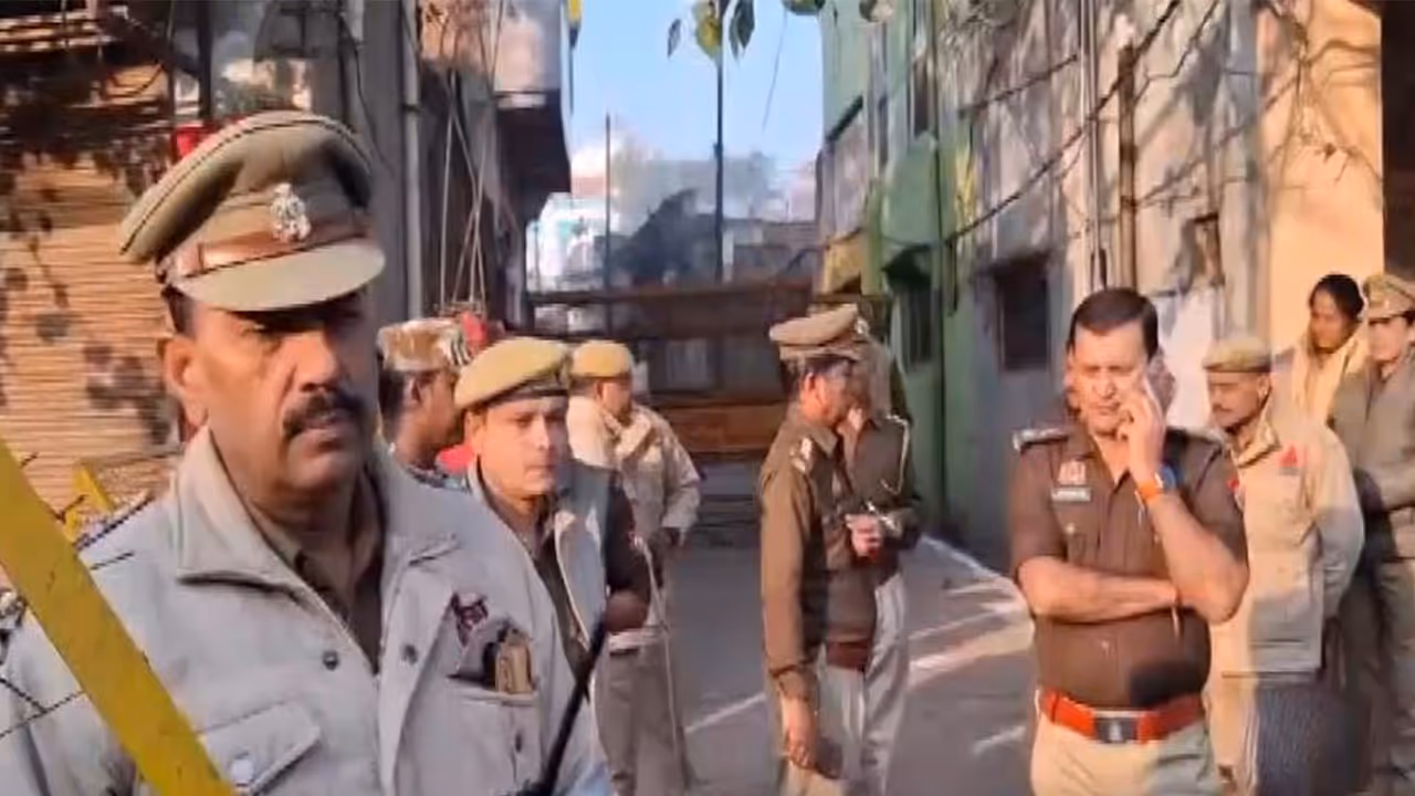 Security heightened across Mathura Photo/ANI) Security heightened across Mathura Photo/ANI)