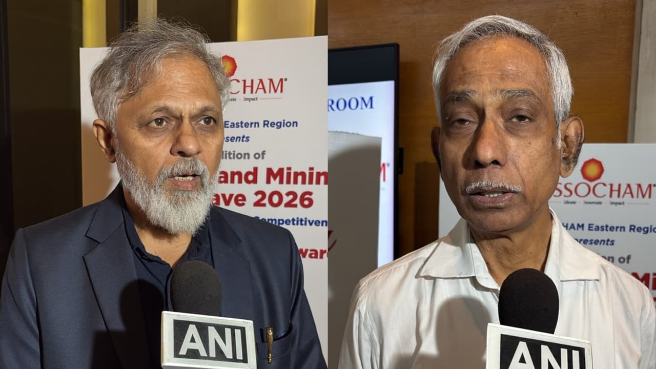 Ashim Kumar Mukherjee and Professor Satish Sinha at the ASSOCHAM Mining Conclave 2026 (Photo/ANI) Ashim Kumar Mukherjee and Professor Satish Sinha at the ASSOCHAM Mining Conclave 2026 (Photo/ANI)