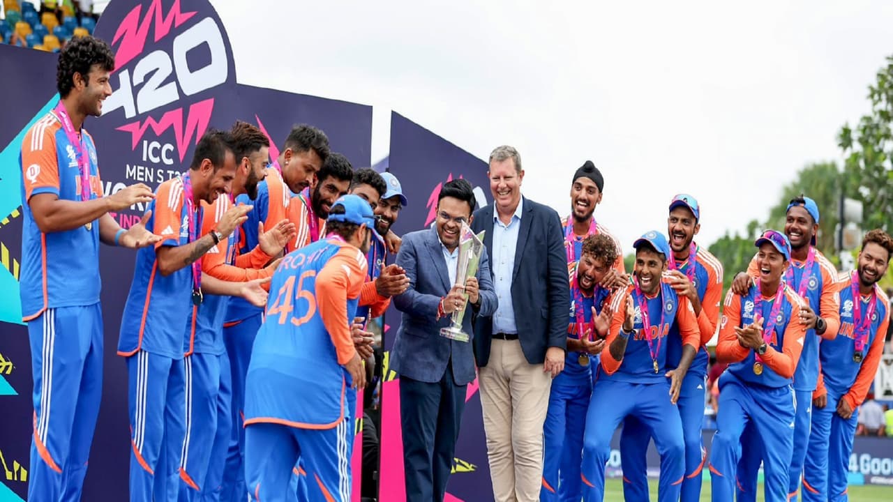 Rohit Sharma's T20 World Cup celebration (Photo: ANI) Rohit Sharma's T20 World Cup celebration (Photo: ANI)