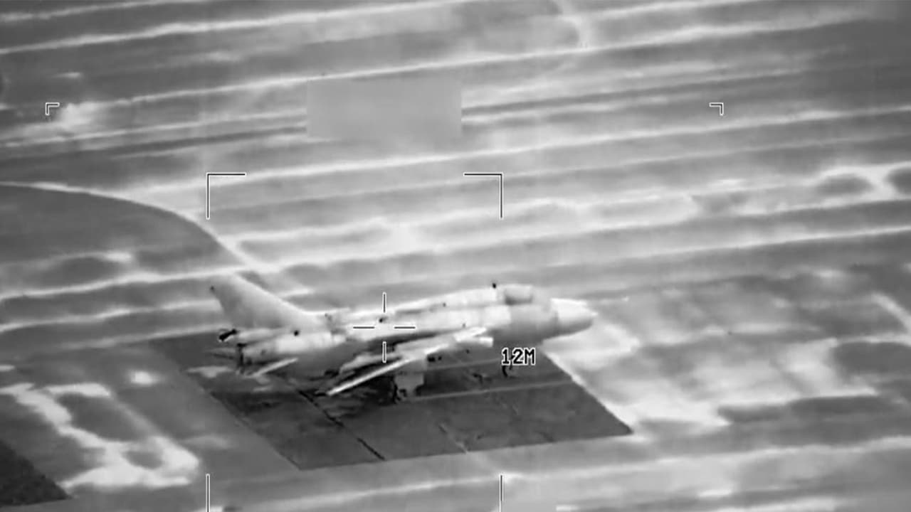 Drone Image of an Iranian asset prior to it being bombed (Photo/@CENTCOM) Drone Image of an Iranian asset prior to it being bombed (Photo/@CENTCOM)