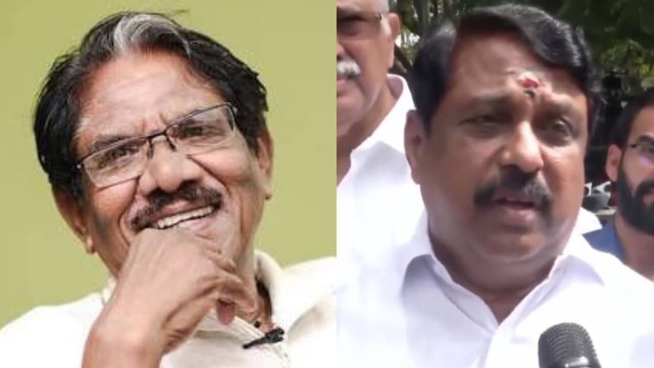 Tamil Nadu BJP's Nainar Nagendran (R) offers tribute to filmmaker Bharathiraja (Photo/ANI/X@SitharaEnts) Tamil Nadu BJP's Nainar Nagendran (R) offers tribute to filmmaker Bharathiraja (Photo/ANI/X@SitharaEnts)