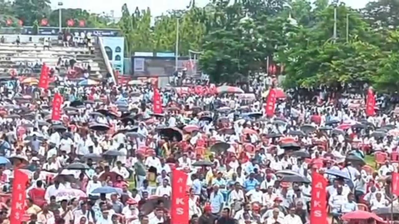 Visual from the AIKS rally in Agartala (Photo/ANI) Visual from the AIKS rally in Agartala (Photo/ANI)