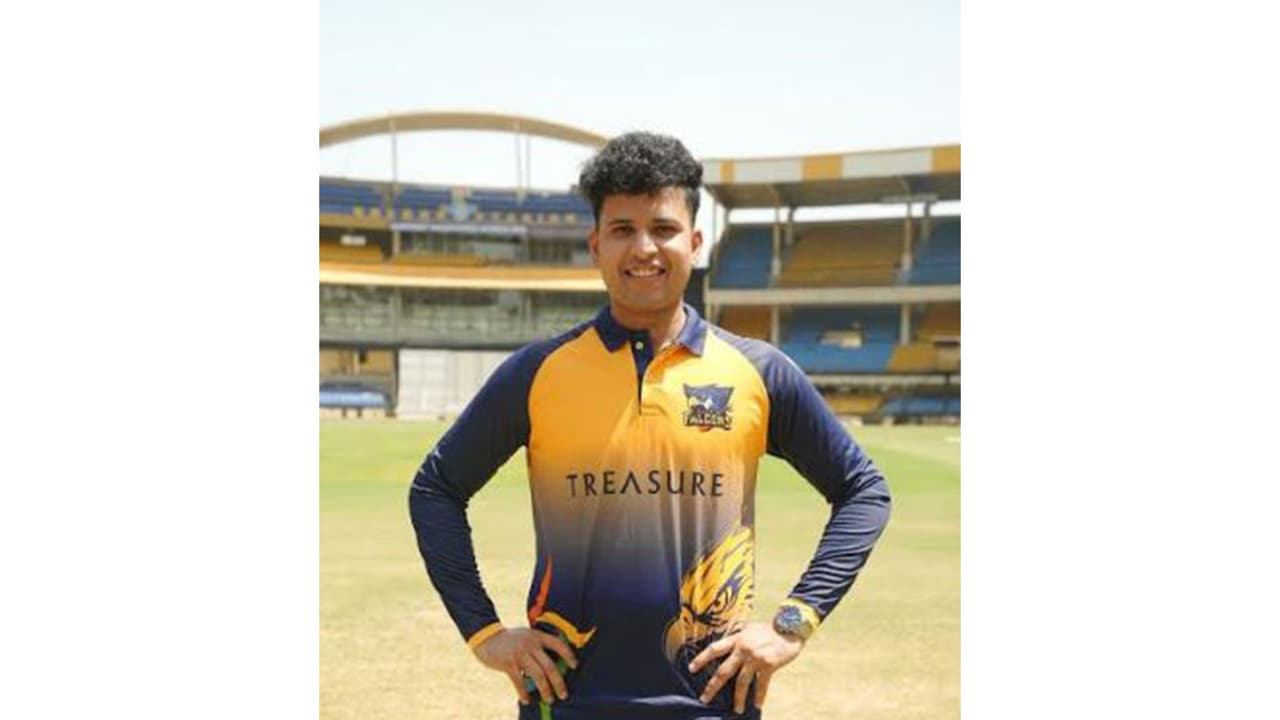 Ujjain Falcons cricketer Madhav Tiwari (Image: Ujjain Falcons media) Ujjain Falcons cricketer Madhav Tiwari (Image: Ujjain Falcons media)
