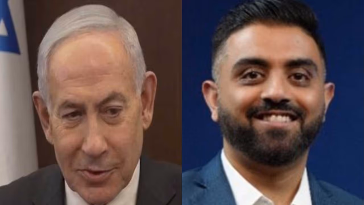 Israeli PM Netanyahu and Indian pilot Captain Smit Machchhar (File Photo/X@IsraeliPM, Captain Smit Machchhar's LinkedIn) Israeli PM Netanyahu and Indian pilot Captain Smit Machchhar (File Photo/X@IsraeliPM, Captain Smit Machchhar's LinkedIn)
