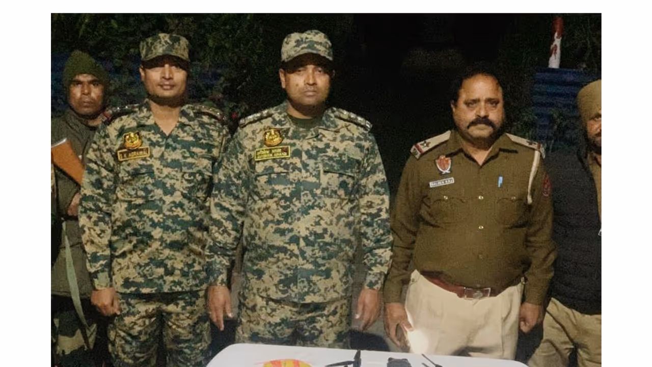 BSF recovers a drone, ICE, drug and pistol parts along the Ferozepur border (Photo/ANI) BSF recovers a drone, ICE, drug and pistol parts along the Ferozepur border (Photo/ANI)