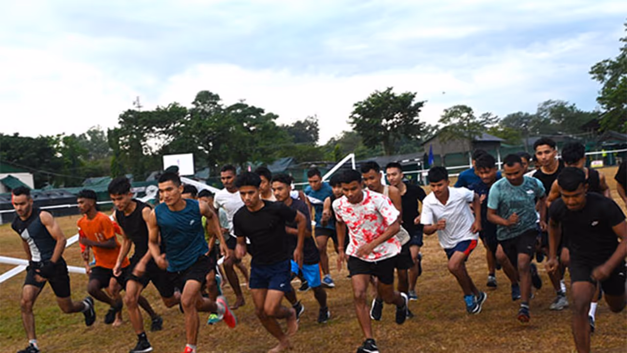 Agniveer recruitment process (Photo/ANI) Agniveer recruitment process (Photo/ANI)