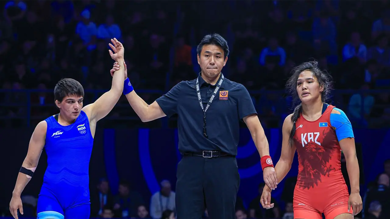 Manisha Bhanwala won the Senior World Championships 59kg title. (Photo: Senior World Championships) Manisha Bhanwala won the Senior World Championships 59kg title. (Photo: Senior World Championships)