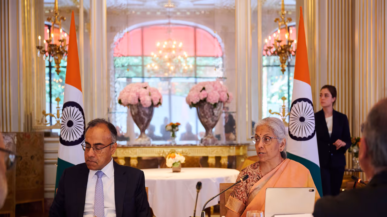 Union Finance Minister Nirmala Sitharaman participates in India France Business Roundtable in Paris (Photo/X/@FinMinIndia) Union Finance Minister Nirmala Sitharaman participates in India France Business Roundtable in Paris (Photo/X/@FinMinIndia)