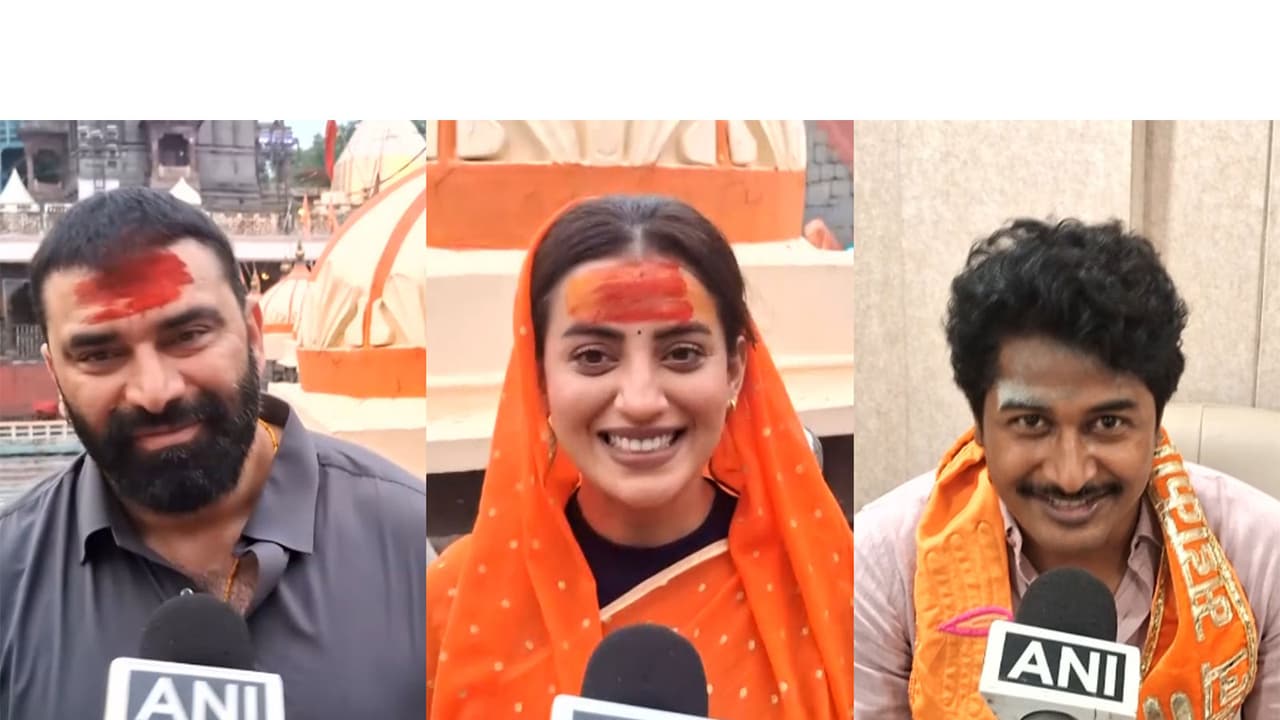 Nikitin Dheer, Akshara Singh, Chandan Roy (Photo/ANI) Nikitin Dheer, Akshara Singh, Chandan Roy (Photo/ANI)