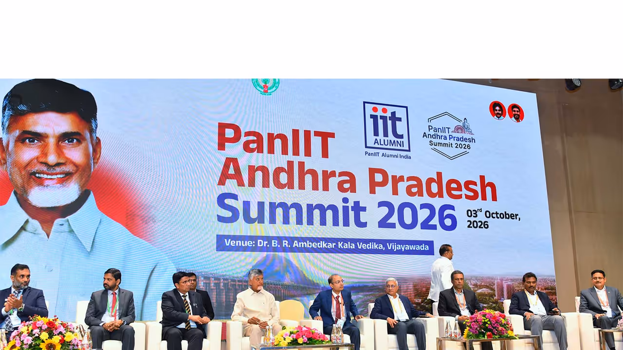 PAN IIT Andhra Pradesh summit 2026 in Vijayawada (Photo:@ncbn) PAN IIT Andhra Pradesh summit 2026 in Vijayawada (Photo:@ncbn)