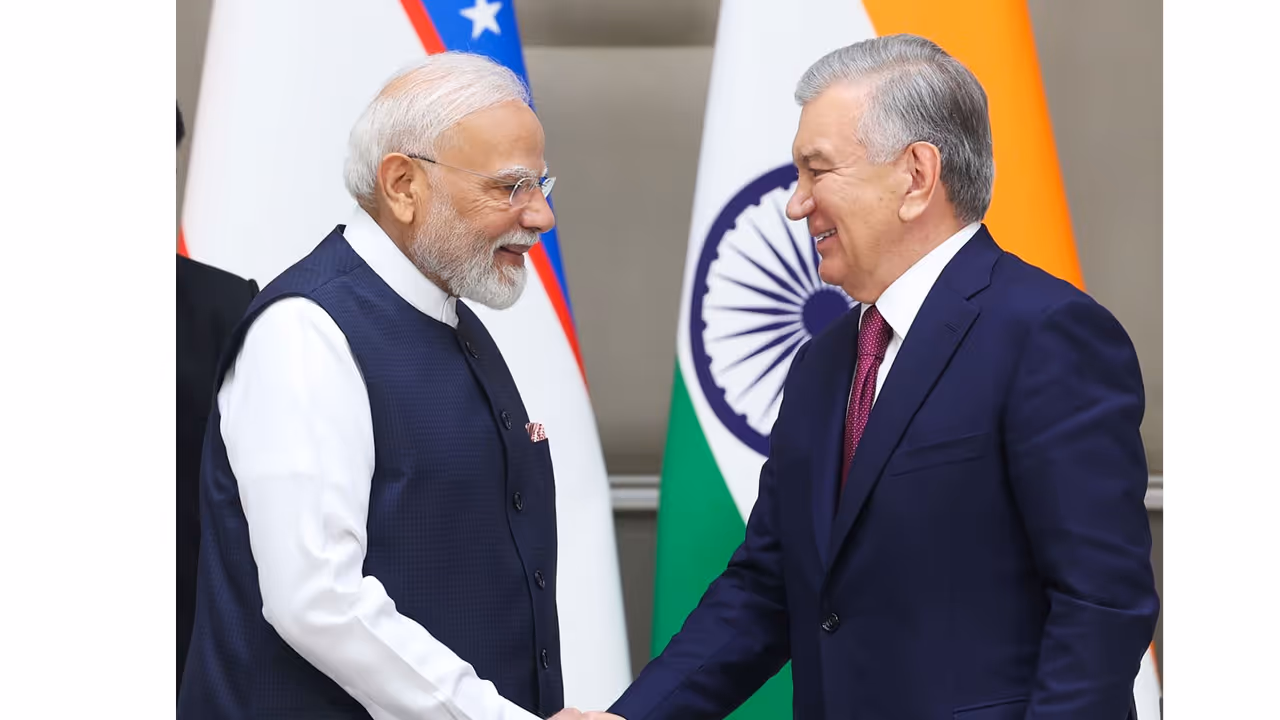 Prime Minister Narendra Modi and Uzbekistan President Shavkat Mirziyoyev (Photo/X@narendramodi) Prime Minister Narendra Modi and Uzbekistan President Shavkat Mirziyoyev (Photo/X@narendramodi)