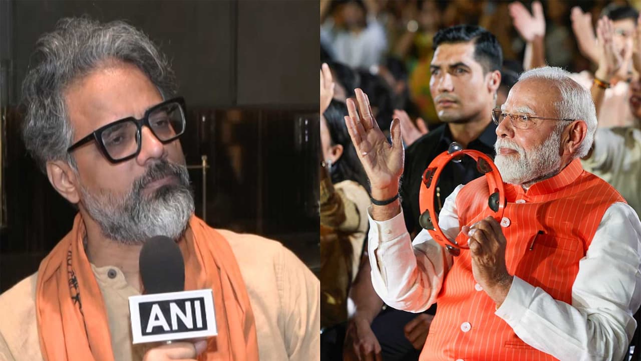 Filmmaker Vishal Chaturvedi reacts to 'Parvati' performance in front of PM Modi (Photo/ANI) Filmmaker Vishal Chaturvedi reacts to 'Parvati' performance in front of PM Modi (Photo/ANI)