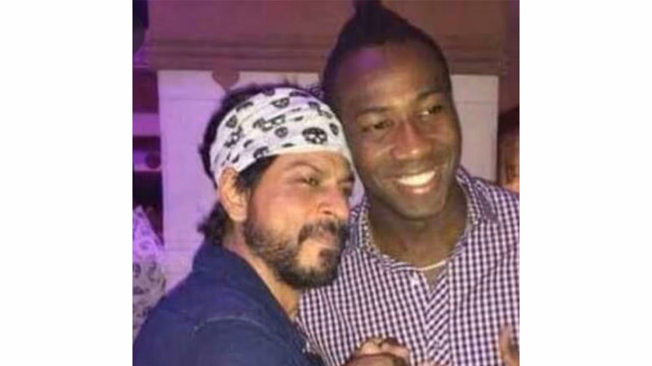SRK with Andre Russell (Image source: Instagram@ar12russell)