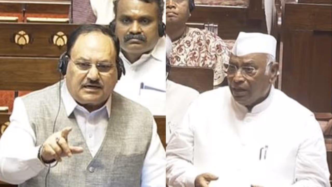 Leader of the House JP Nadda and LoP Mallikarjun Kharge (Photo/ANI) Leader of the House JP Nadda and LoP Mallikarjun Kharge (Photo/ANI)